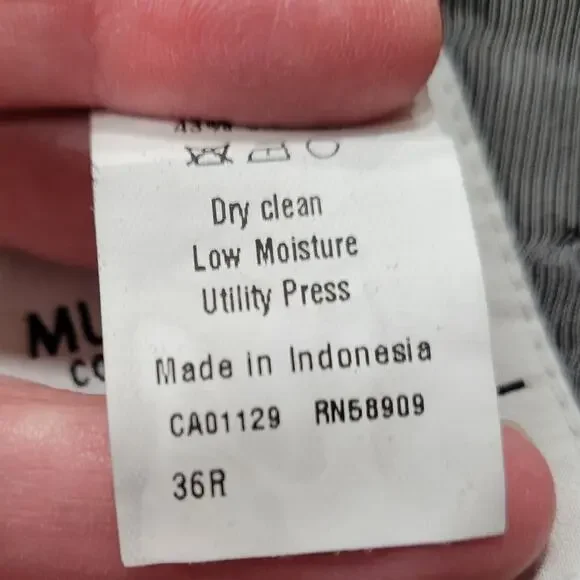 Murano Collezione Wool Slim Fit Blazer Black Size 36R - Picture 11 of 11